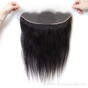 OEM Custom Logo Virgin Human Hair Swiss Lace Transparent Lace Frontal Closures 360 13x6 4x4 5x5 Hd Lace Closure